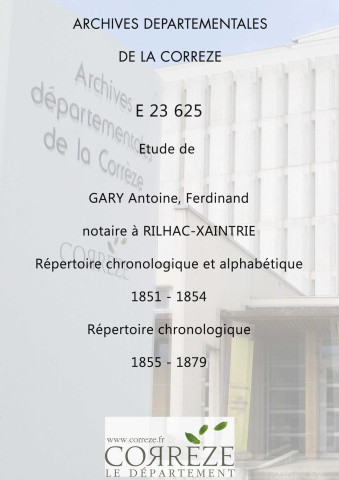 Répertoire chronologique et alphabétique