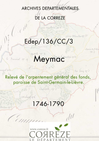 Relevé de l'arpentement général, paroisse de Saint-Germain-le-Lièvre