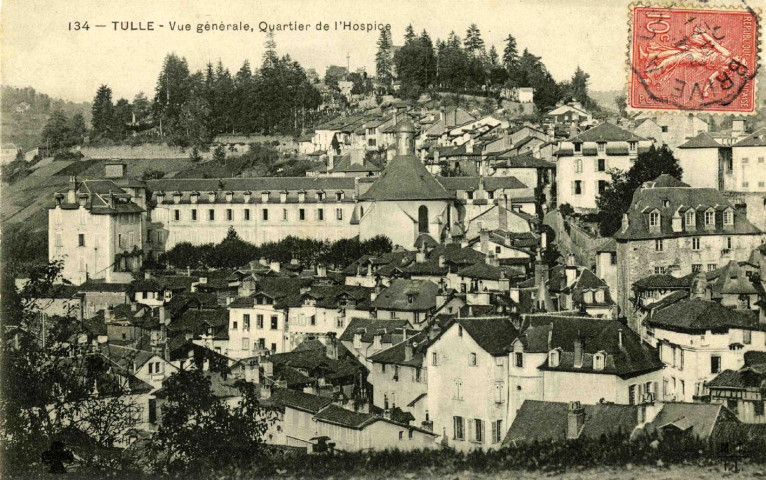 "134 - Tulle - Vue générale, Quartier de l'Hospice".