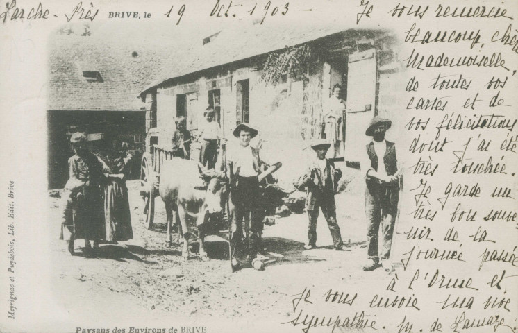 Folklore : "Brive, le - Paysans des environs de Brive".