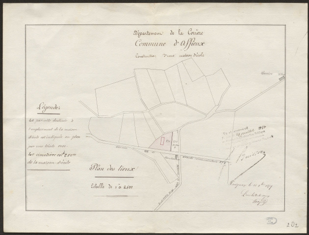 Maison d'école : baux de location, travaux de construction et réparations, latrines, préaux couverts et murs de clôture.