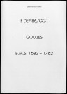 Baptêmes, mariages, sépultures. (1682-1762)