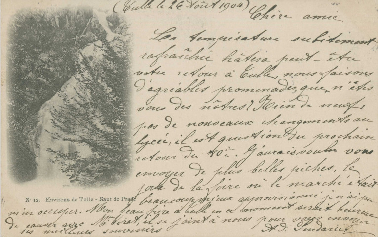 Albussac : "N°12. Environs de Tulle - Saut de Prade".
