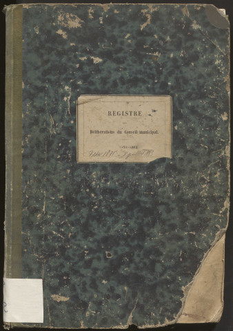 Délibérations du conseil municipal. 07 novembre 1875-08 juillet 1883