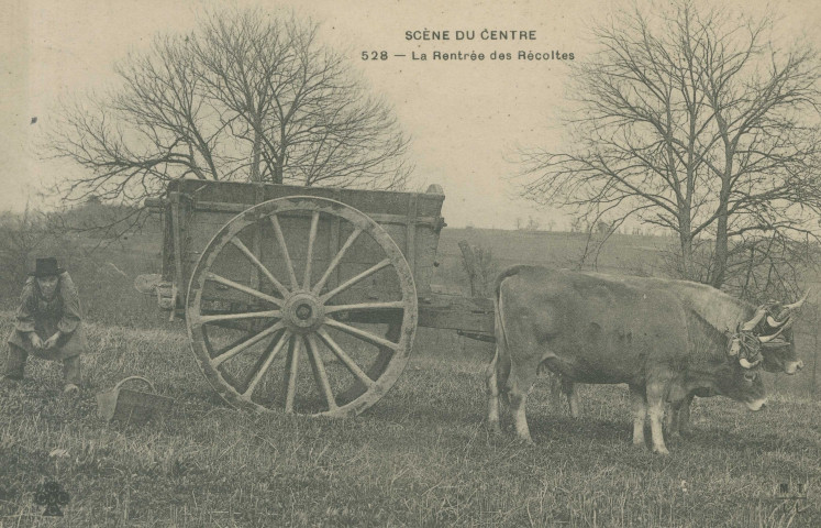 Folklore : "Scène du Centre - 528 - La rentrée des récoltes".