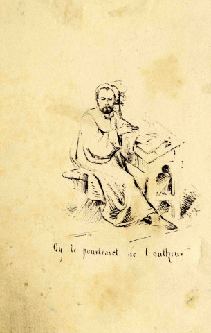 Portrait en pied d'Oscar Lacombe, polygraphe, archiviste départemental et magistrat.