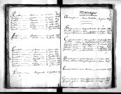 Tables décennales des mariages (1813-1822)