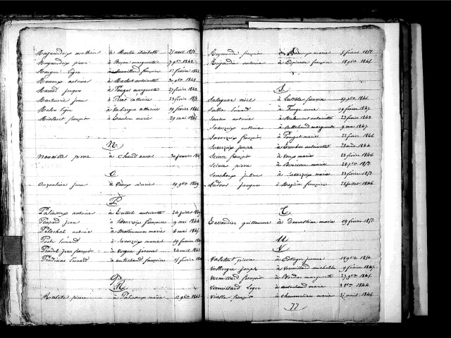 Tables décennales des décès (1843-1852)