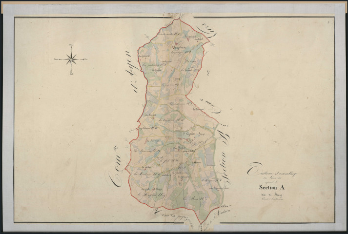 Tableau d'assemblage de la section A du Bourg