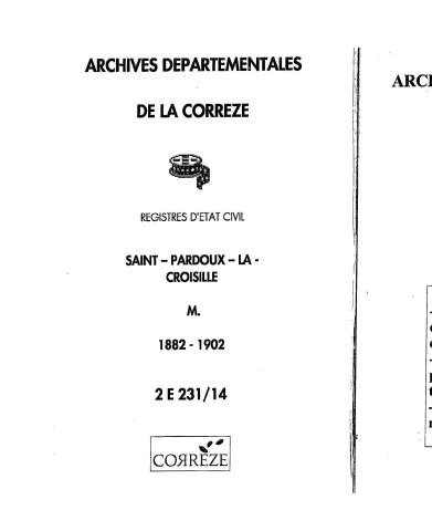 Mariages (1882-1902)