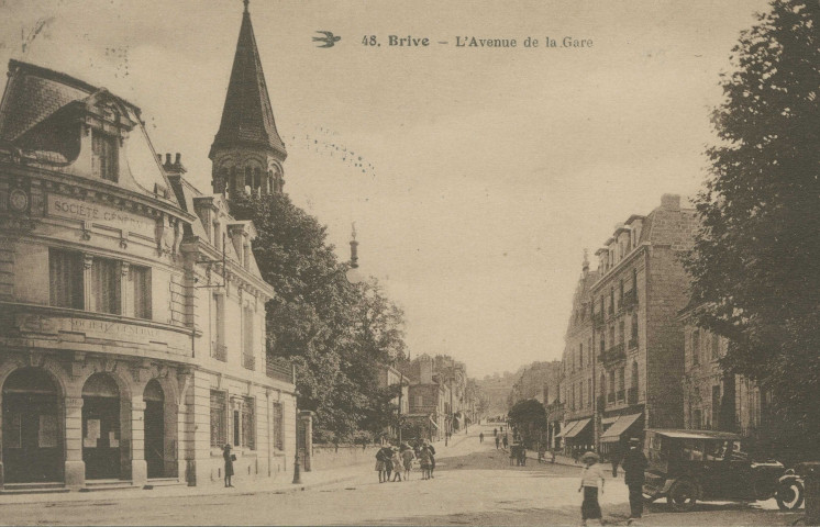 Brive-la-Gaillarde : "48. Brive - L'avenue de la gare".