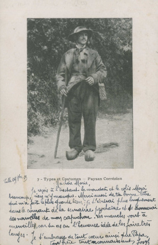 Folklore : "7 - Types et costumes - Paysan corrézien".