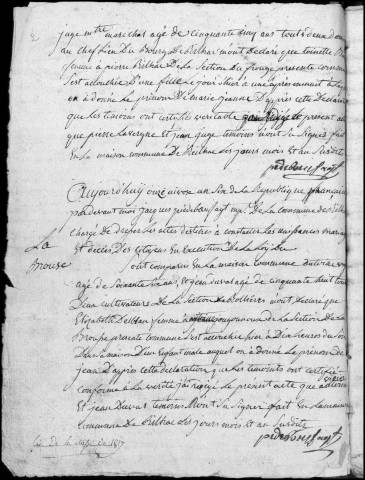 Sépultures, naissances, mariages, décès (1792-1802)