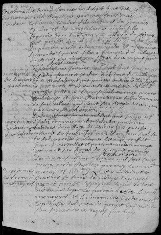 Baptêmes, mariages, sépultures (1713-1752)