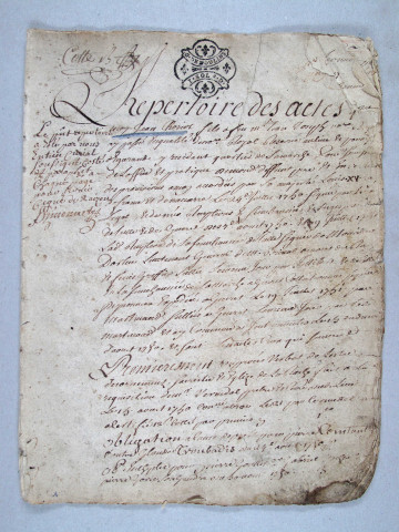 Répertoire chronologique : 24 août 1750-19 mai 1785