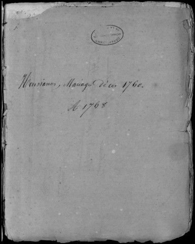 Baptêmes, mariages, sépultures (1760-1768)