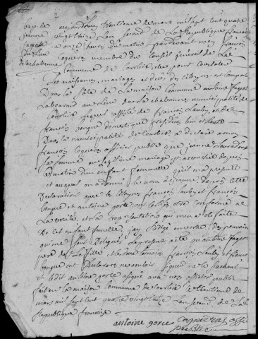 Naissances, mariages, décès (1793-1802)