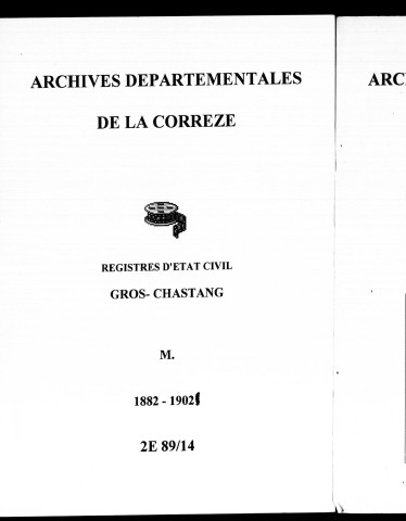Mariages (1882-1902)