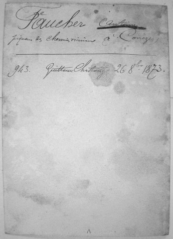 Répertoire alphabétique sur fiches : Faucher-Feyt
