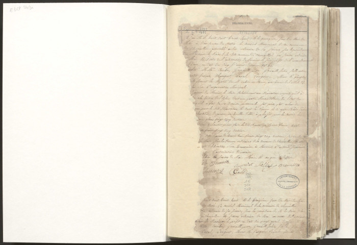 Délibérations du conseil municipal. 15 mai 1838-8 septembre 1912