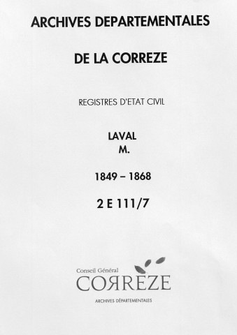 Mariages (1849-1868)
