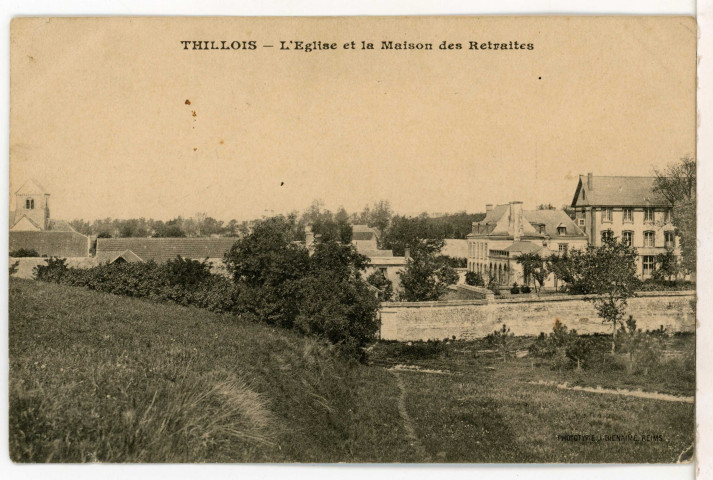 Carte postale de Thillois (Marne) adressée à Gabriel Sallas, prisonnier en Allemagne.