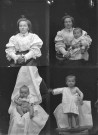 Quatre portraits : femme et enfants.