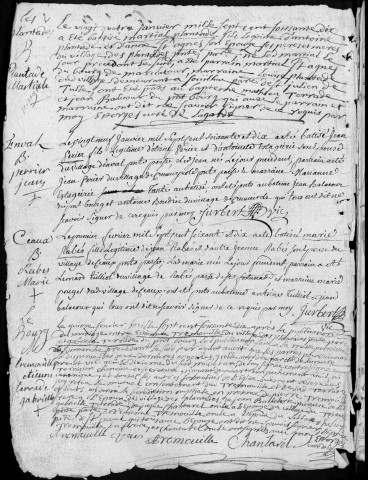 Baptêmes, mariages, sépultures (1770-1792)