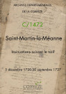5 décembre 1720-30 septembre 1727