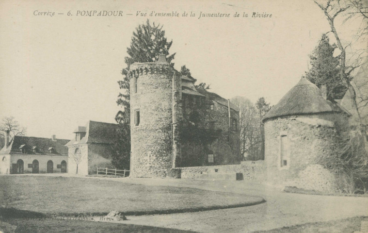 Beyssac : "Corrèze - 6 - Pompadour - Vue d'ensemble de la jumenterie de la Rivière".