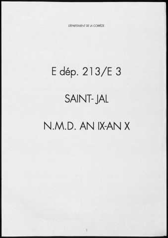 Naissances, mariages, décès (1800-1802)