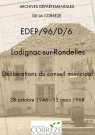 Délibérations du conseil municipal. 28 octobre 1946-15 mars 1968