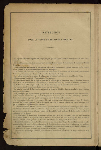 Classe 1898 : matricules 1501 à 1987.