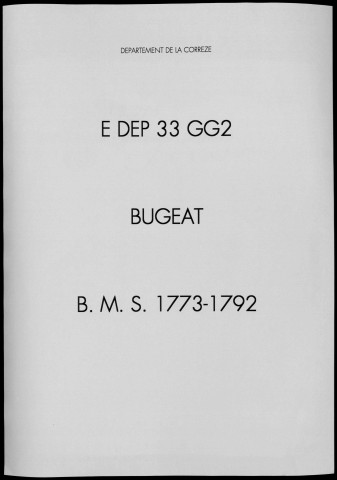 Baptêmes, mariages, sépultures (1772-1792)