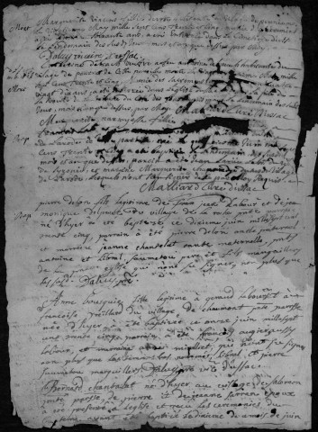 Baptêmes, mariages, sépultures (1735-1752)