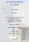 Répertoire chronologique : 9 novembre 1854-23 septembre 1923