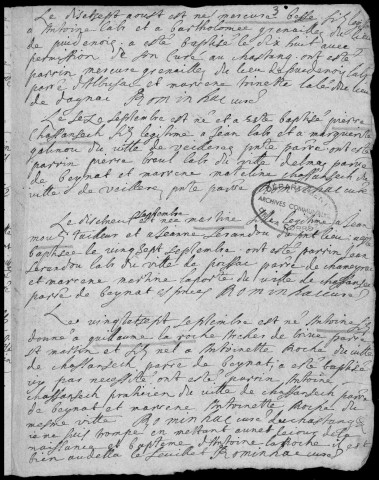 Baptêmes, mariages, sépultures (1666-1742)