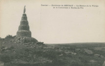 Albussac : "Corrèze - Environs de Beynat - La statue de la Vierge et le panorama à Roche-de-Vic".