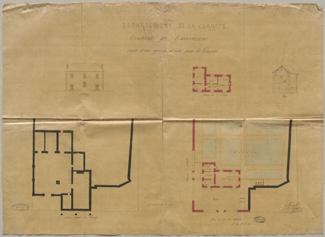 Salle d'asile. Ecole des filles. Ecole des garçons.