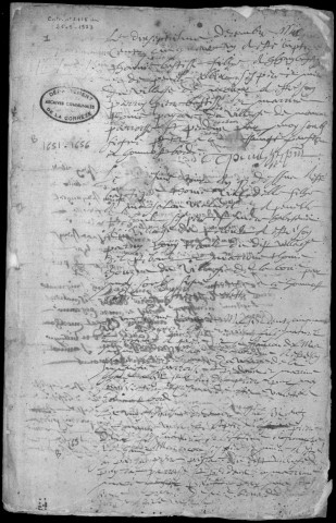 Baptêmes, mariages, sépultures (1651-1702)