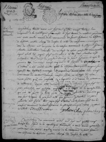 Naissances, mariages, décès (1793-1802)