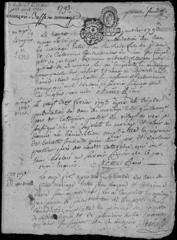 Mariages (1793-1802)