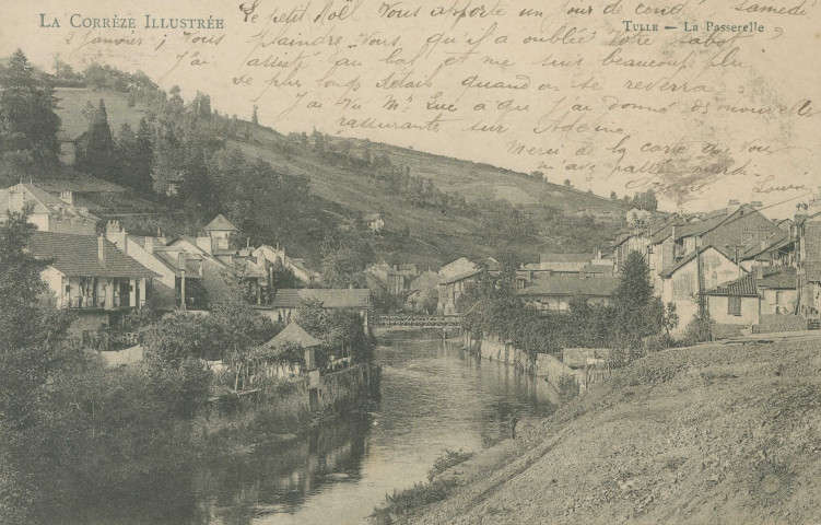 Tulle : "La Corrèze illustrée - Tulle - La passerelle".