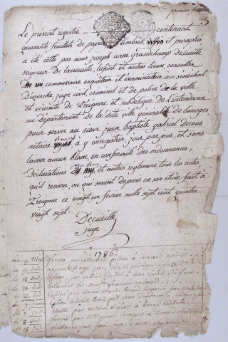 Répertoires alphabétique et chronologique : 1786-1847