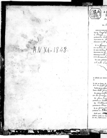 Mariages (1803-1848)