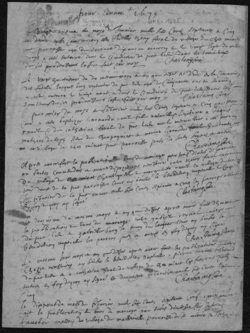Baptêmes, mariages, sépultures (1675-1732)