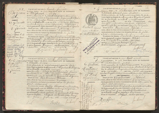 Naissances (1903-1921).