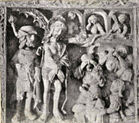 "Eglise de Chaunac : Bas-relief".