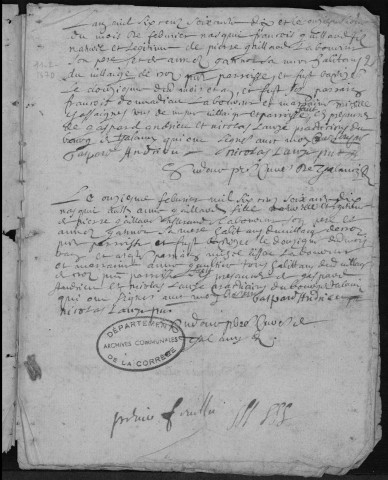 Baptêmes, mariages, sépultures (1670-1762)