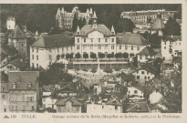 Tulle : "132 Tulle. - Groupe scolaire de la Bride (Merpillat et Auberty, arch.) et la préfecture".